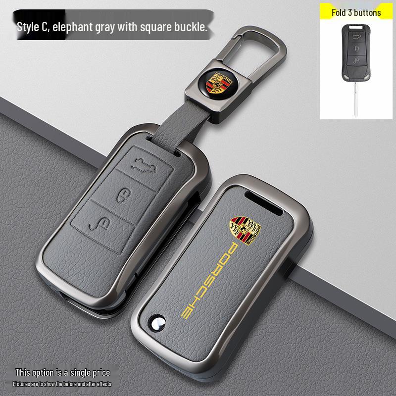 Porsche Model B Elephant Grey Key Case