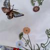 Home Decor Bedroom Decor Rural Butterfly Flower Embroidered Window Curtain Sheer Drape