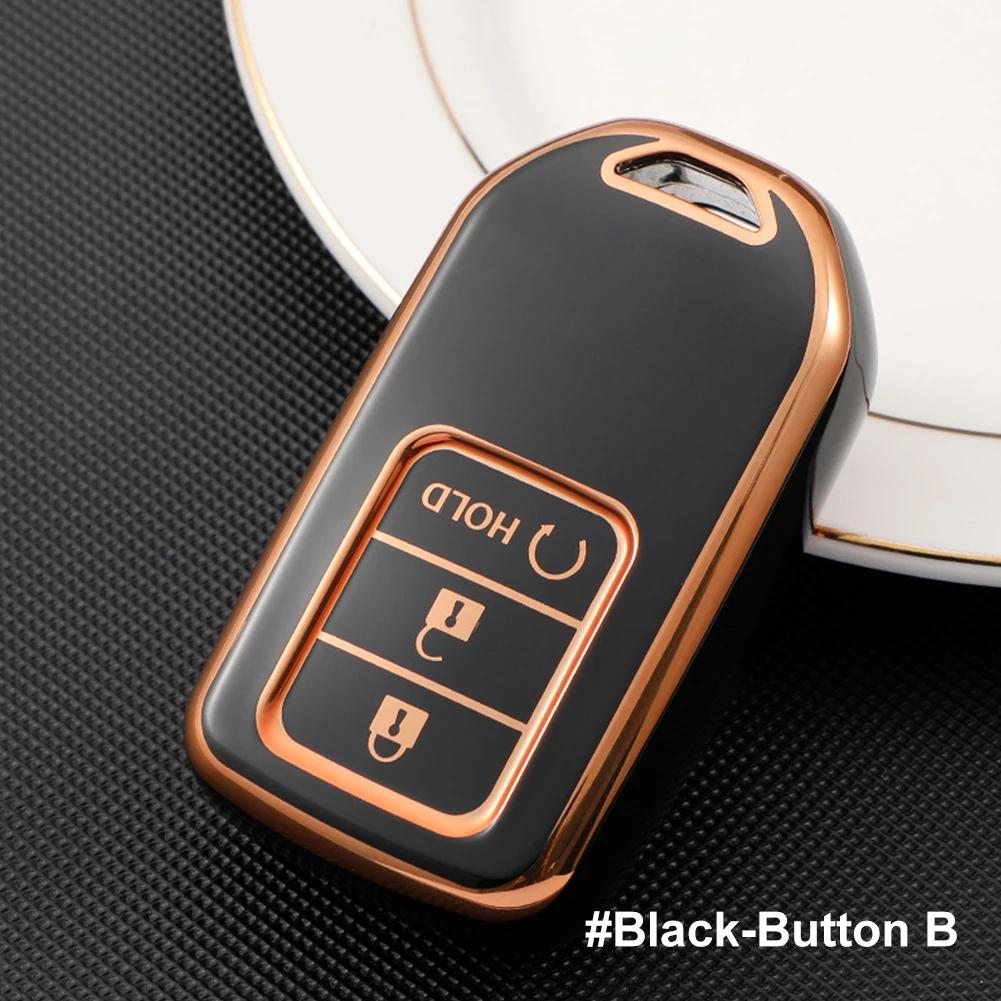 TPU Car Remote Key Case Cover Protector Shell Fob For Honda CRV CR-V Fit Civic Accord HR-V HRV City Odyssey XR-V Accessories