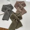 Winter Warm Long Scarf Korean Simple Couple Warm Thickening Plaid Scarf Double Knitted Scarf Student Versatile Warm Thicken Neck