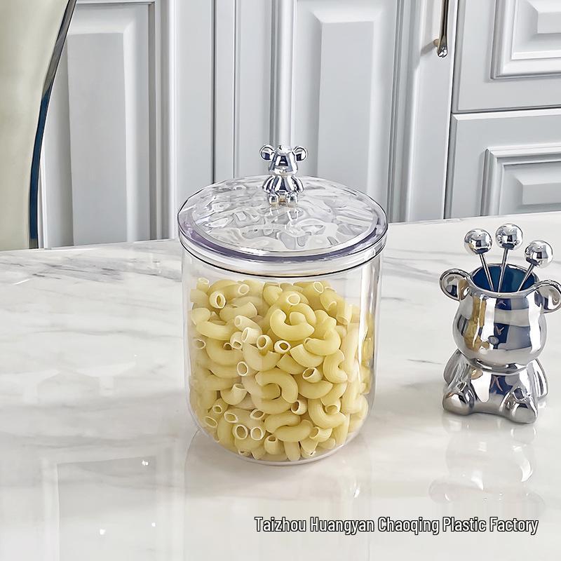 Silver Bear Airtight Food Storage Jars - Moisture-Proof for Kitchen Grains & Dried Goods