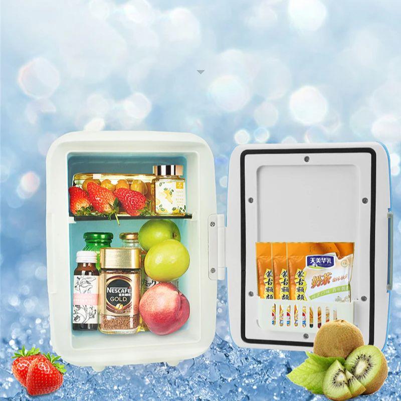 4L Large Capacity Car Refrigerator Food Grade Liner Cooler Warmer Mini Fridge for Dormitory Office Home Mini Fridge