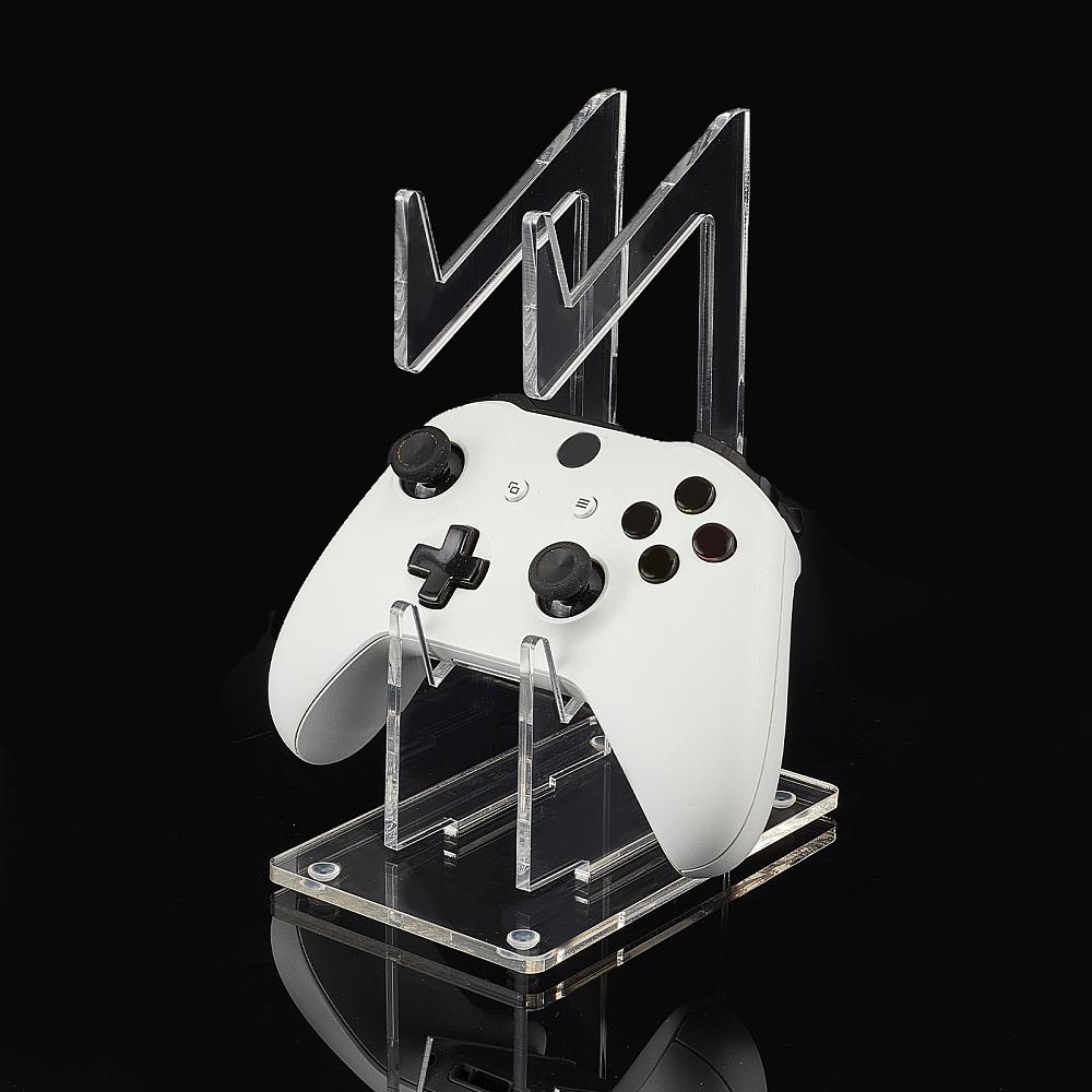 1set 2-Tier Transparent Acrylic Game Controller Display Stand Holders Controllers Desktop Organizer Stands Clear 9~19.5x9~13.9x0.45~0.75cm