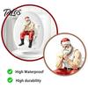 Creative Santa Claus Wall Murals Funny Muscular Toilet Seat Decal, Self‑Adhesive PVC Christmas Durable Outdoor Window Decorations Restroom Sticker,