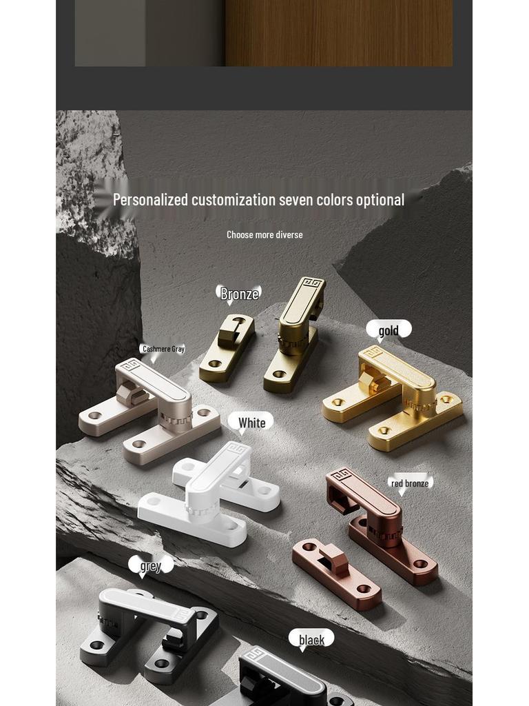 Adjustable No-Drill Surface-Mount Sliding Door Bolt Latch