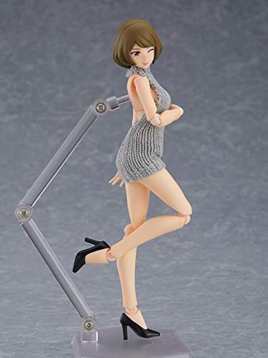 Max Factory Figma Figma Styles Female Body with Backless Sweater Coordination Painted Movable Figure [Chiaki] Non-scale ABS&PVC
