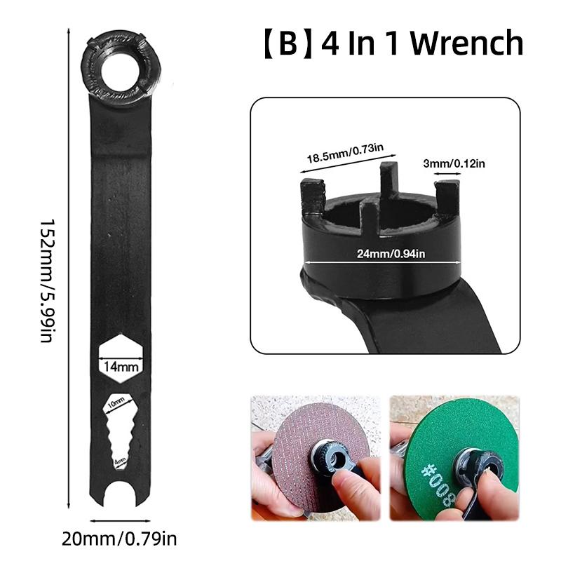 

Four-claw Hand Adjustment Wrench Spanner Angle Grinder Socket Wrench Manual Electric Pressing Plate Removal Tool Accessories