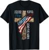 Stand for the Flag Kneel for the Cross 250 Years Christian T-Shirt