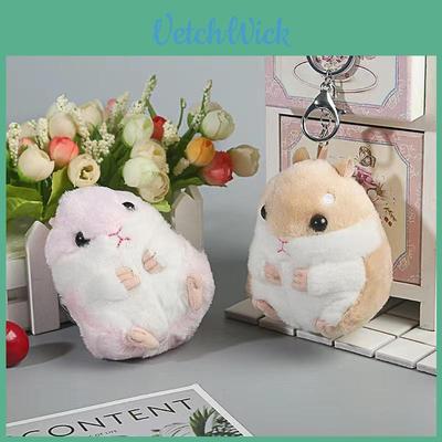 Adorable Creative Hamster Plush Keychain Toy For Cute Animal Lovers 11cm