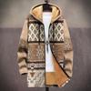 New Jacket Multi-colored Pattern Elements B1 Zipper Hooded Cardigan Thickened Winter Fleece Trendy Padded Clothes
