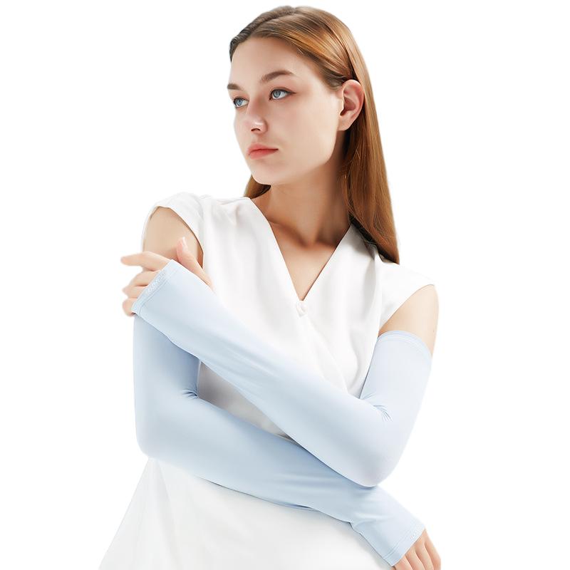 Summer Sun Protection Sleeve Women Outdoor Driving Riding Uv Long Breathable Arm Ice Silk Sleeves
