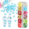 12 Grids/Box Fruit Soft Clay Beads Fruit Nail Art Supply Slime 3D Polymer Slices UV Epoxy Resin Mold Filler Decorations