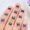 50pcs Resin Cute Mini Cartoon Halloween Black Cat, Ghost, Skull Candle Nail Art Flatback Rhinestone DIY Scrapbook Decor Crafts