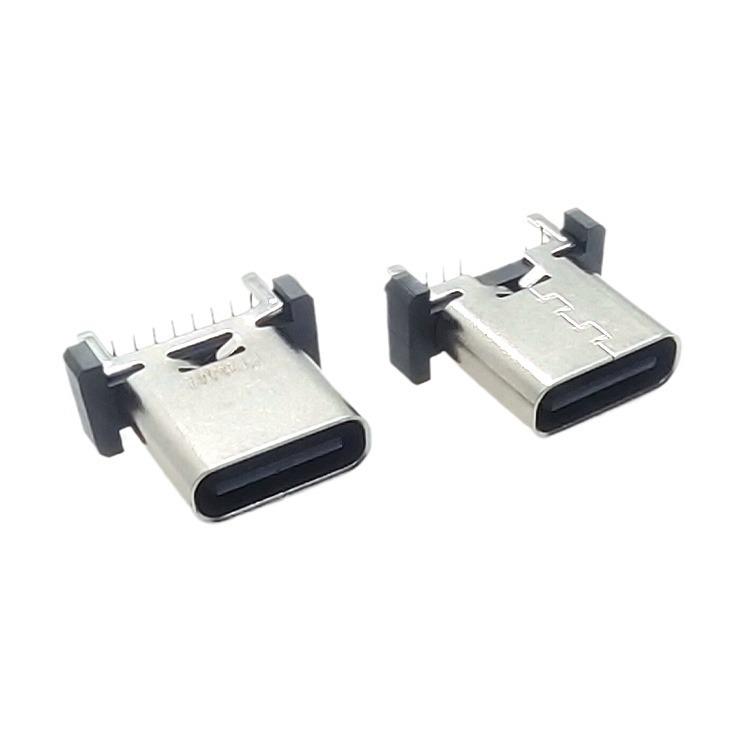 USB Type-C Female Connector, 16-Pin Vertical SMD, Height 10.0/10.5mm Socket