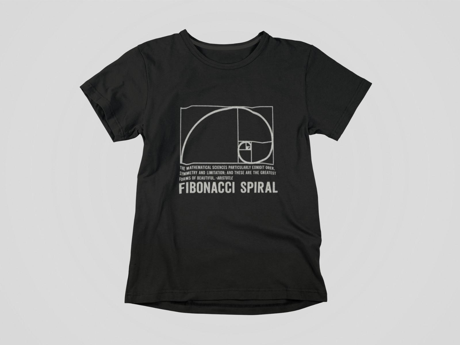 Math Spiral Shirt | Fibonacci Sequence T-Shirt | Geometry Design Tee XXL