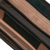 Hamnett Domestic tanned leather Hand scratch pattern L zipper long bundle Green [Catherine London] SCRUB" (vegetable tanned) 490-50602