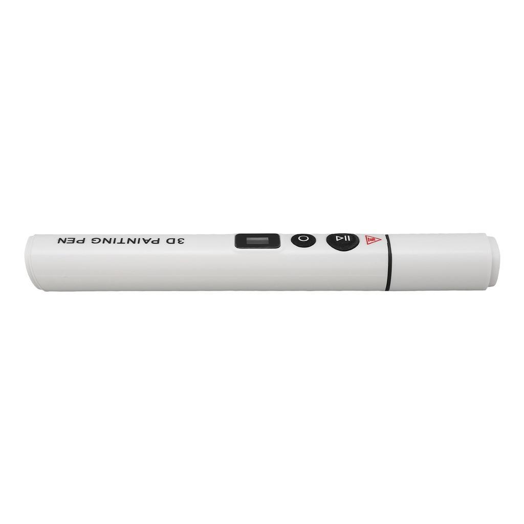 Smart High Temperature 3D Printing Pen Ergonomic LCD Screen 3D Printing Pen for PLA ABS White