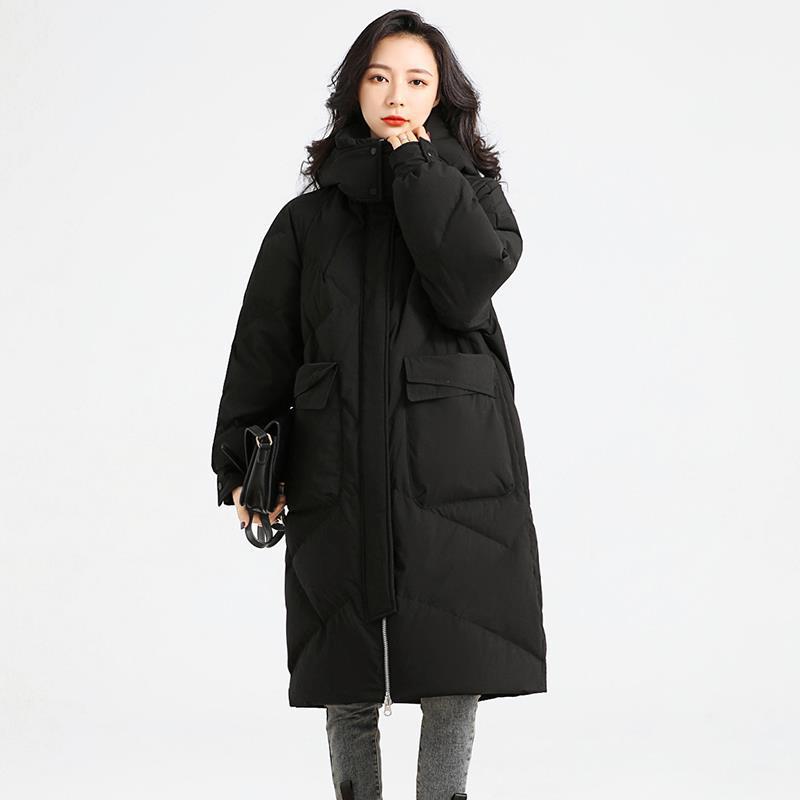 Down Jacket Women's Medium and Long Winter 2025 New Slim-fit Casual Fashion Warm Jacket