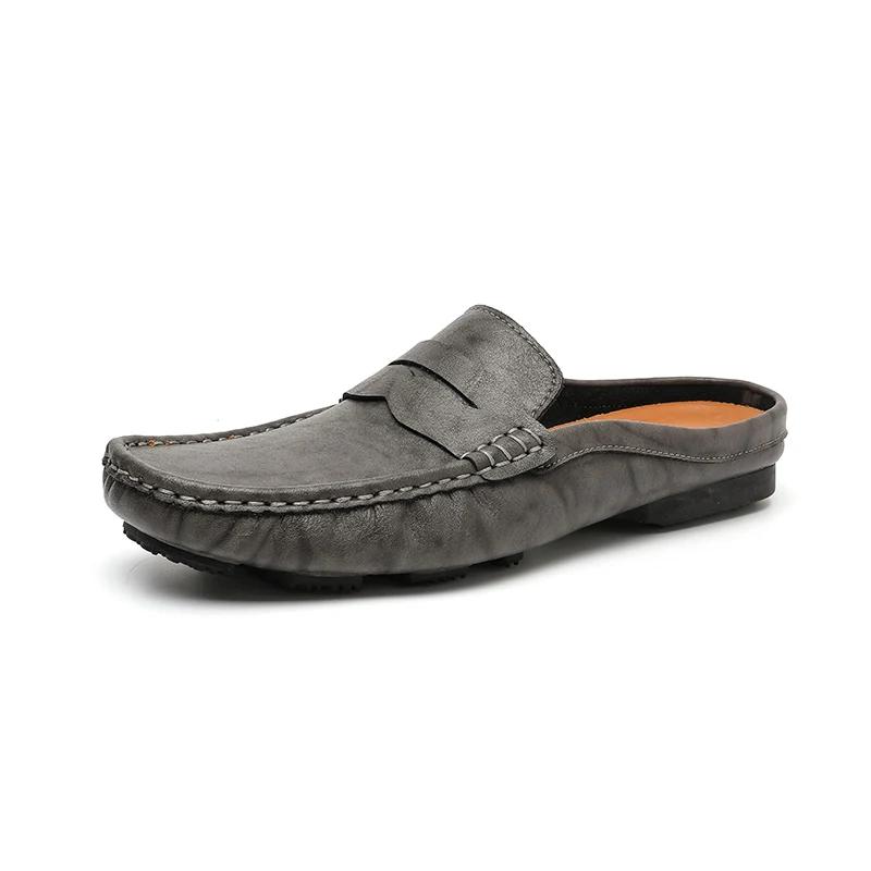 High Quality Men Casual Flat Designer Shoes Casual Leather Fashion Soft Bottom Loafers Slip-on Board Shoes Outdoor Walking Shoes