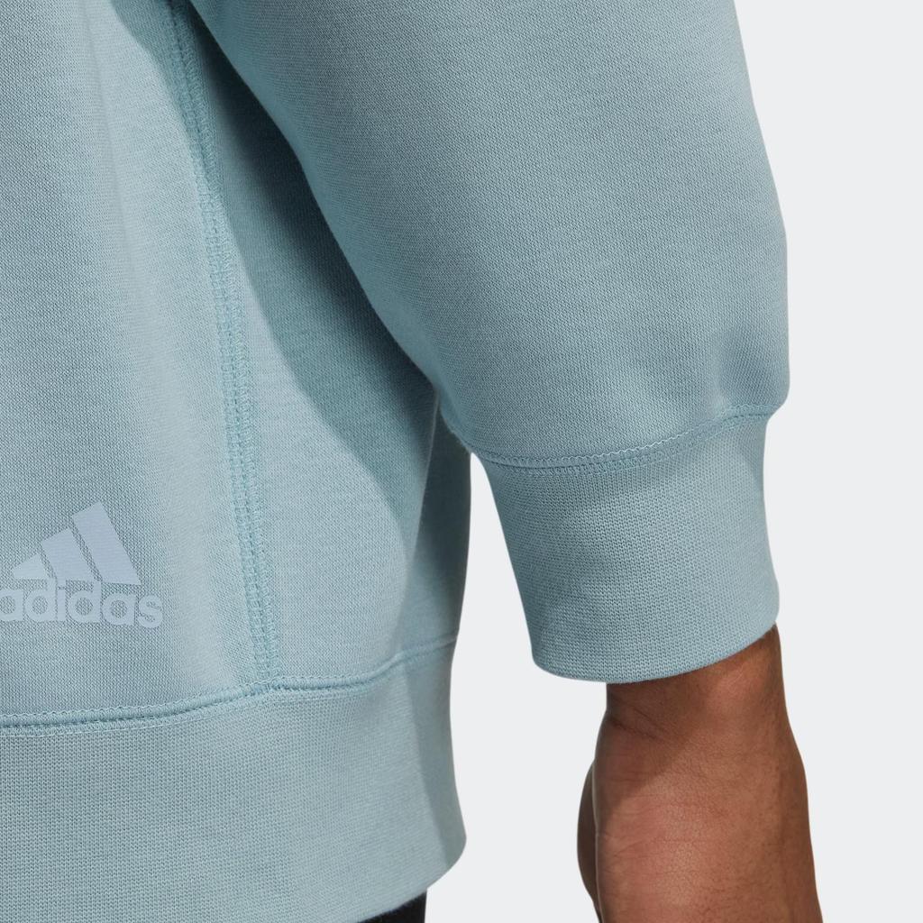 adidas LETTER SWEATER Unisex Crewneck Loose Sweatshirt Light Blue Unisex IB2743
