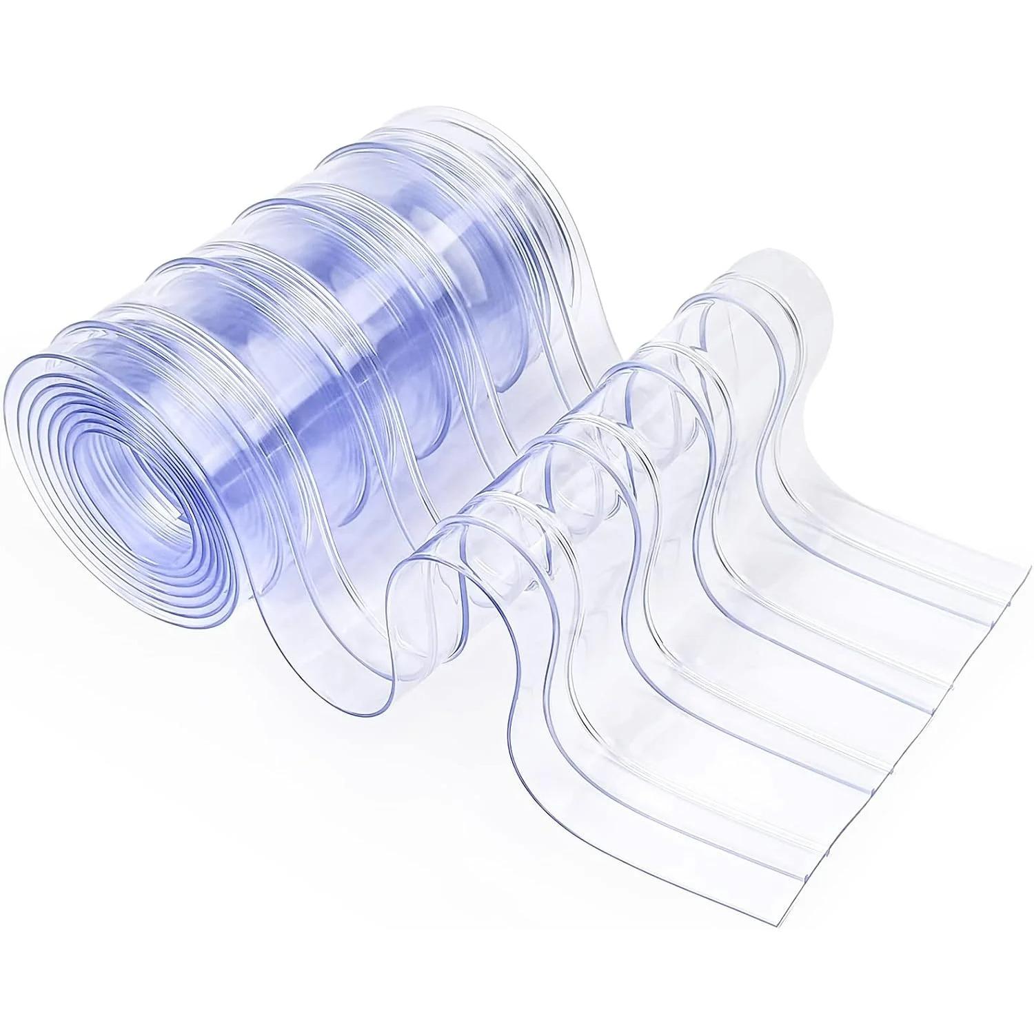 

Plastic Vinyl Replacement Strip 8 x 8 Door Curtain, Clear PVC Freezer Door Curtain Strips Commercial for Warehouse, Walk-in Freezers, Pet House 20x300cm