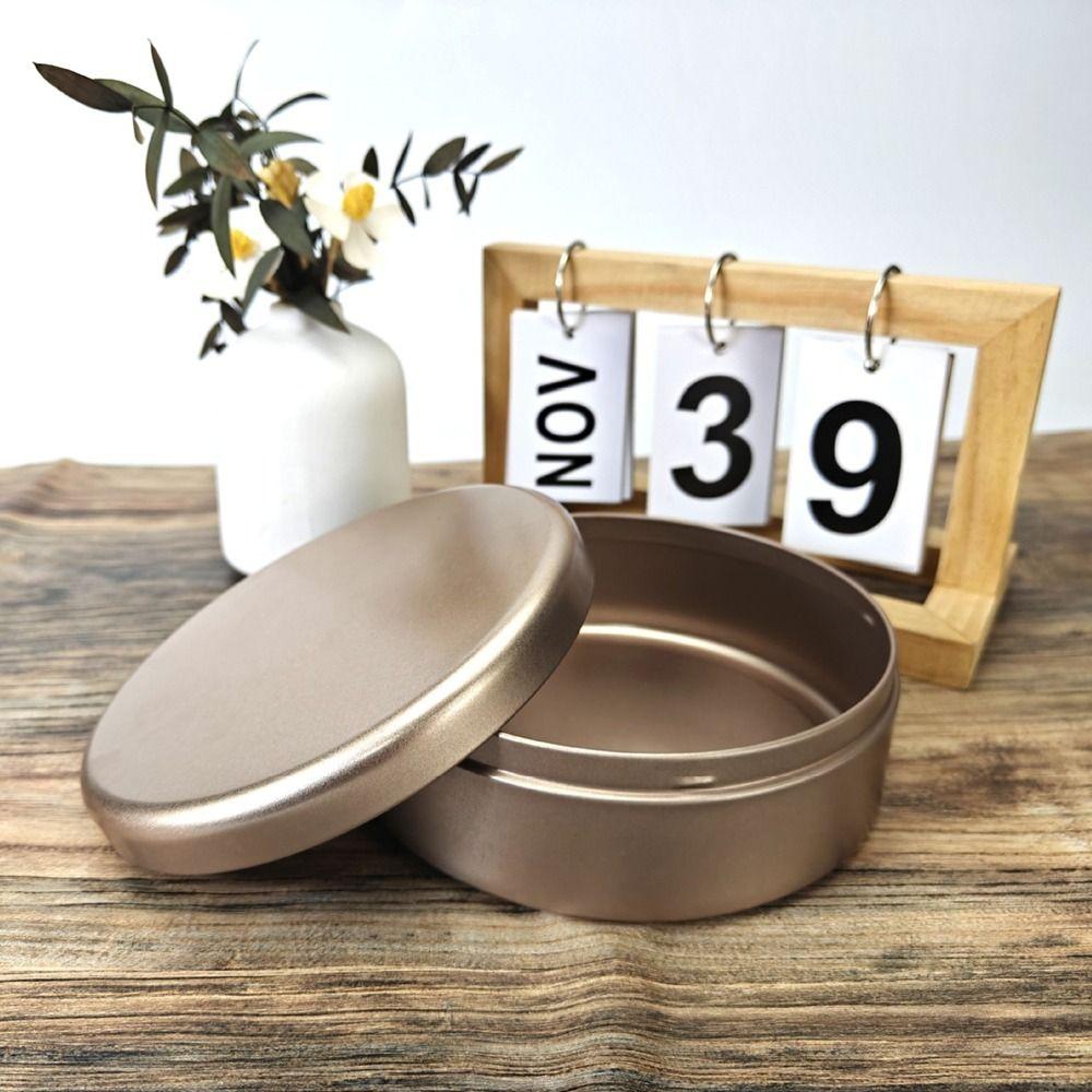 3Pcs Tinplate Cookie Storage Boxes Round Candy Biscuit Packaging Box Durable Tea Cake Tin  Gifts