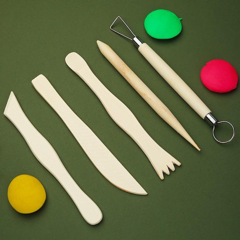 Pottery Clay Tool Kit - 5-Piece Set for Sculpting, Trimming, and Modeling