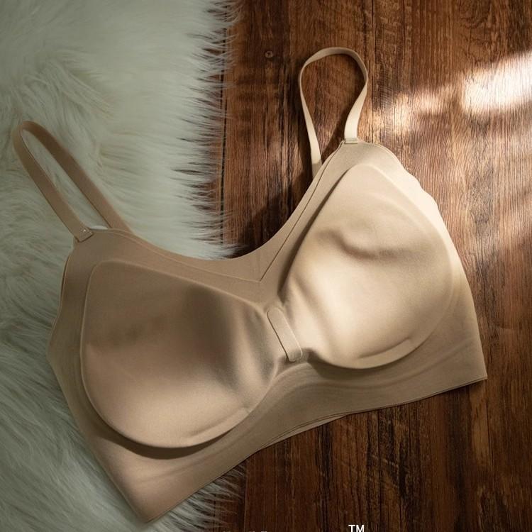 Micro-abraded vest type seamless underwear women's small breasts micro-gathering sports bra closed breast anti-sagging bra