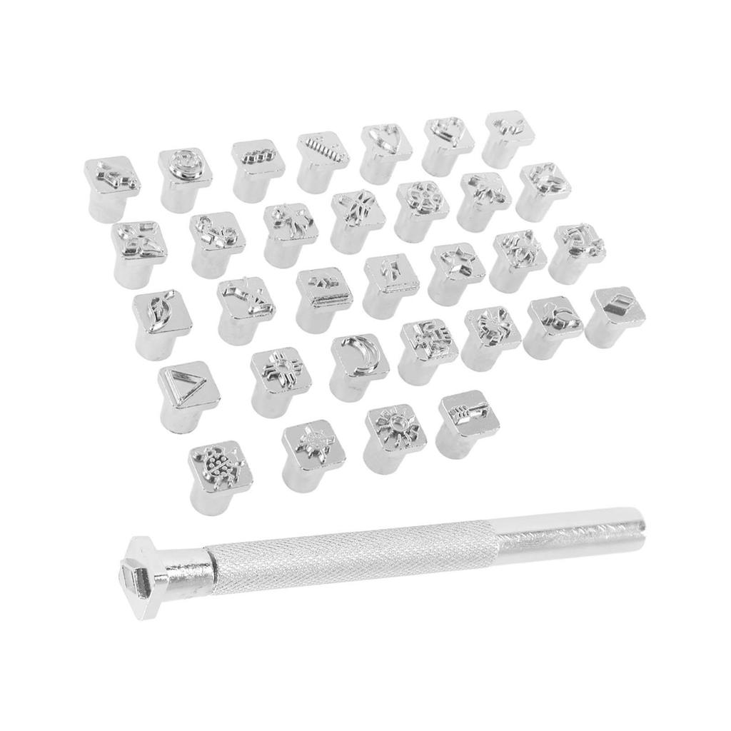 Leather Stamping Tools Exquisite Patterns Stainless Steel Leather Stamp Punch Tools for DIY Leather Crafts