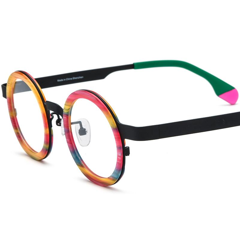 Borregls Acetate Titanium Full-Rim Square Optical Glasses Frame Fashionable Lightweight Unisex Prescription Eyewear 185893 Acetate Titanium чёрный