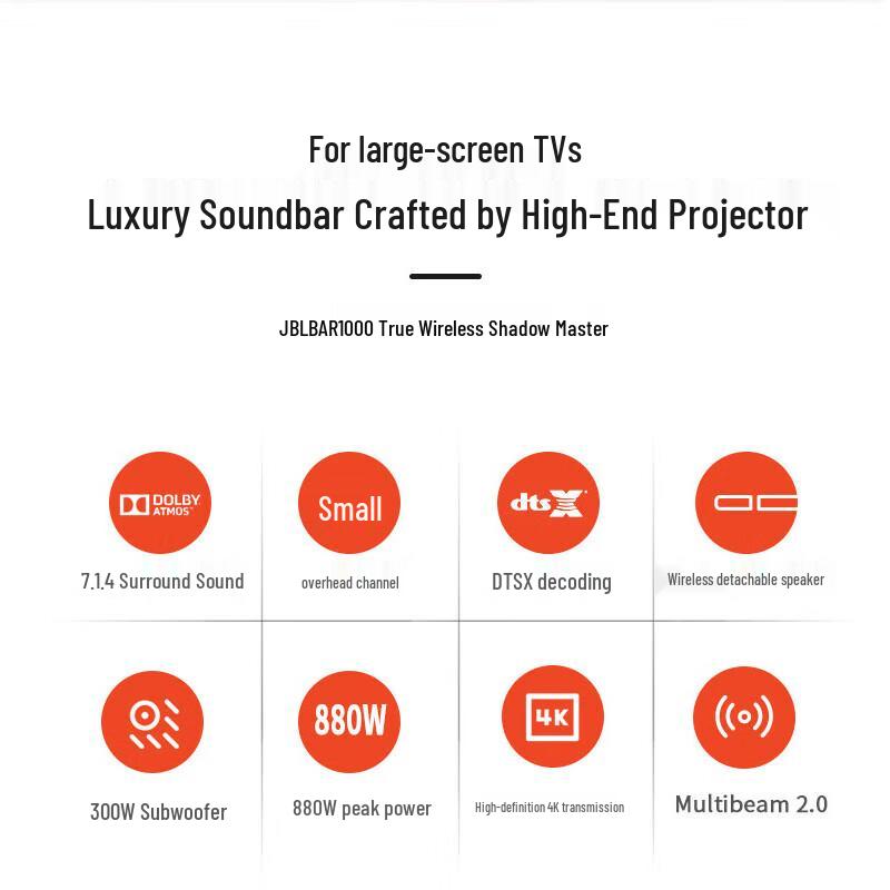 JBL BAR 1000 7.1.4 Dolby Atmos Soundbar System
