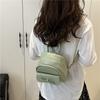 Solid Color Elegant Bow Small Designer Backpack Sewed Details Daily Wear Bags