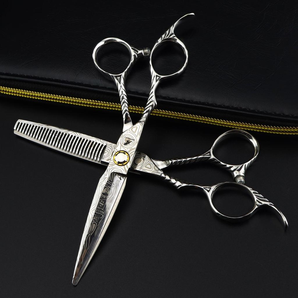 6.0 Inch Bearing Screw Pattern Left Hand, Hair Scissors, Flat Scissors, Tooth Scissors, Thin Scissors