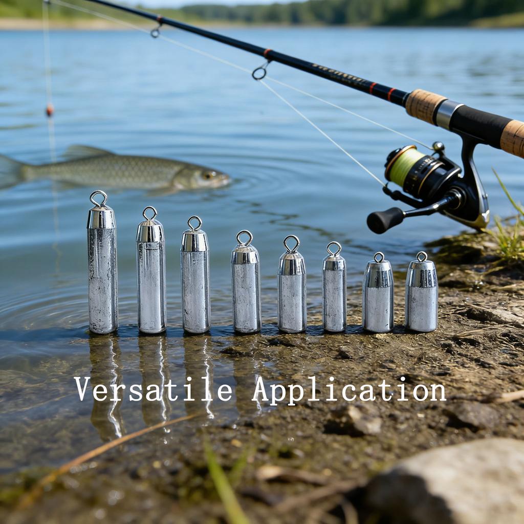 8#-100#/29g-370g/1.02-13.05oz Freshwater/Saltwater Cylindrical Iron Fishing Weights with 360° Swivel