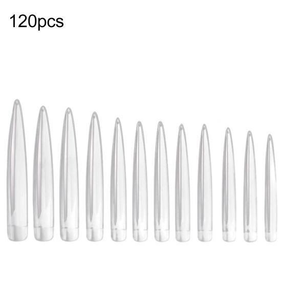 

Практичные ложные украшения для длинных ногтей, многоразовые, долговечные стилеты, кончики ногтей Transparent