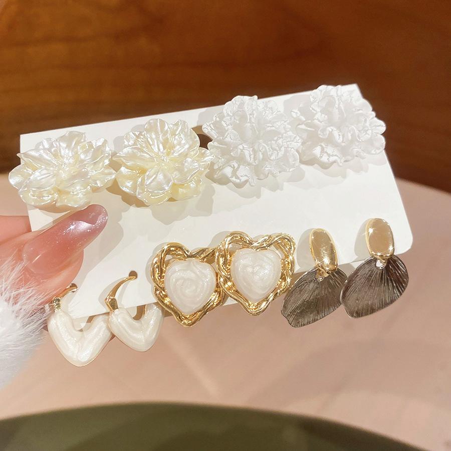 Серьги-гвоздики с жемчугом в виде капающей любви, набор, изысканная элегантность, серьги с характером, серьги легкой роскоши, женские