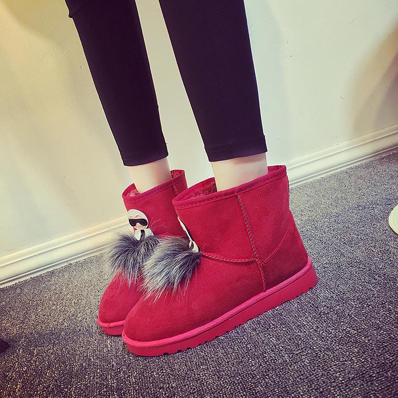 2025 Winter New Snow Short Boots Children Korean Version of Japanese Students Cute Bread Velvet Cotton Shoes Tide