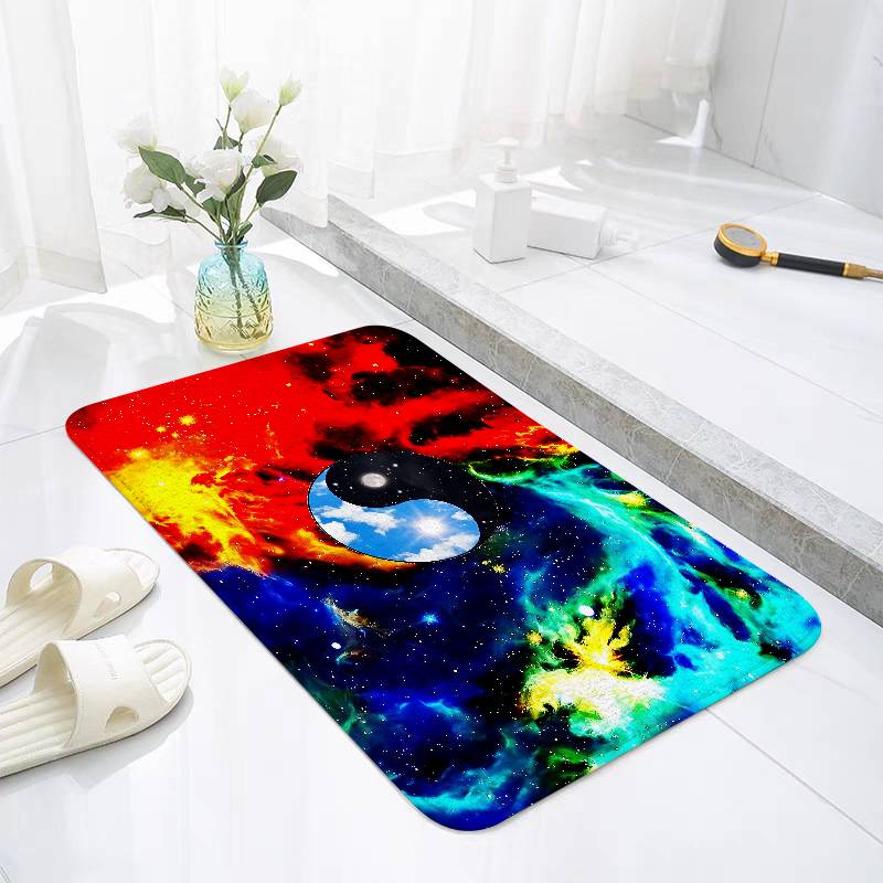 Chinese Tai Chi Bagua Yin Yang Floor Mats Home Laundry Rug Carpet For Living Room Decor Lounge Area Anti-slipEntrance Doormat