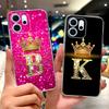 Für OPPO Reno14 F Hülle 2025 Cover Luxus Initialen Krone Weiche Dünne Silikonhülle Für OPPO Reno 14F CPH2743 Reno14F Bumper