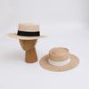 New Baocao Woven Flat Straw Hat Women's Sunshade Sun Hat Holiday British Fashion Top Hat