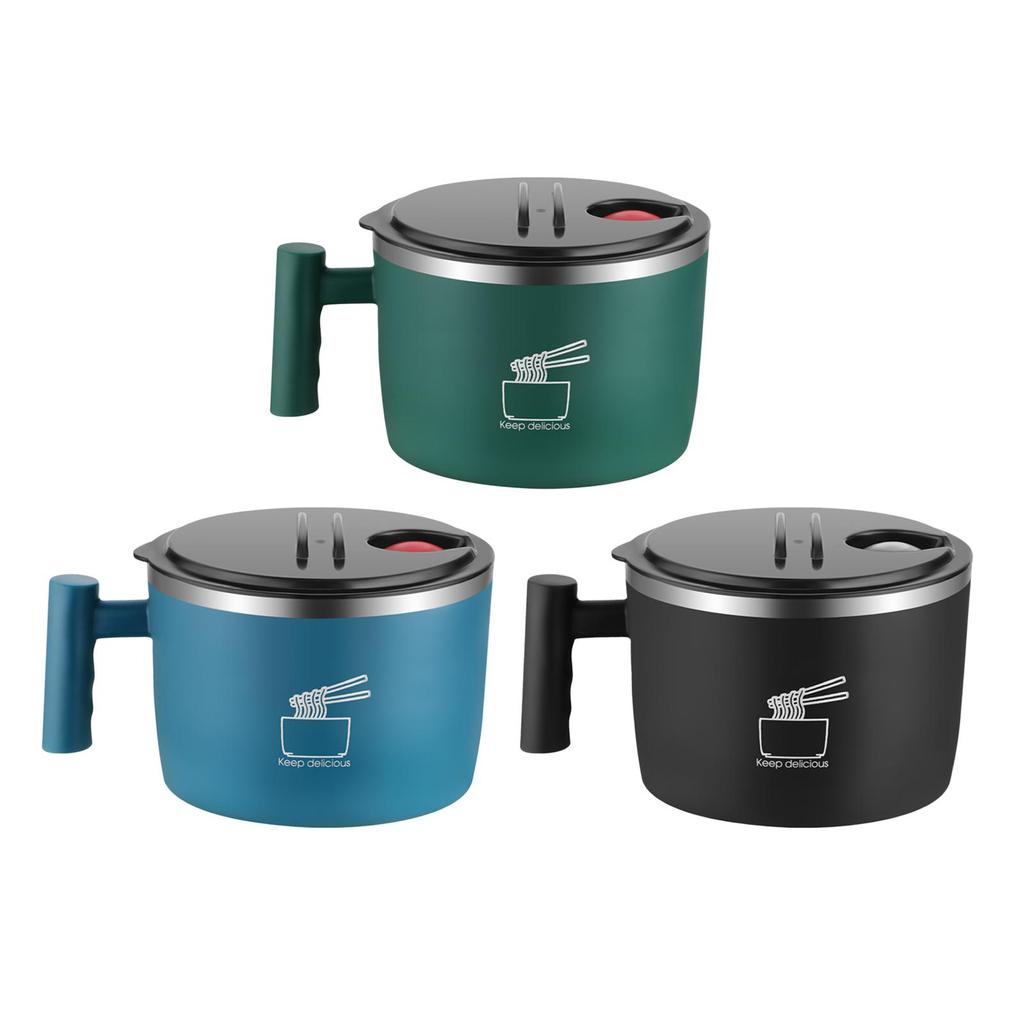 Japanese Style Ramen Bowl 35oz Instant Noodles Bowls for Travelling Home