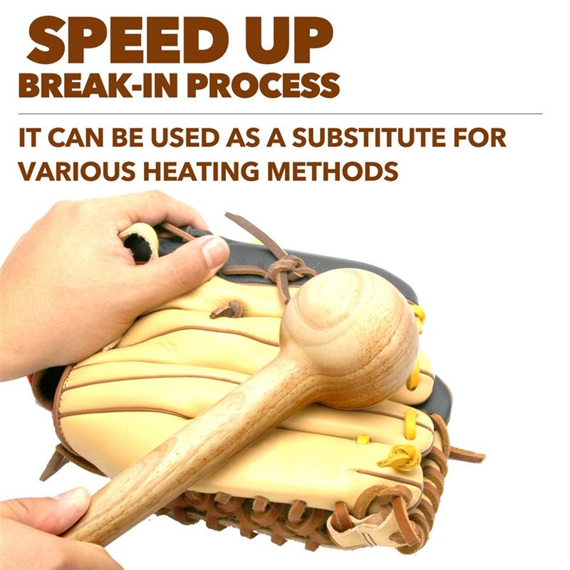 Baseball Glove Mallet Wood Quick Create Ball Shaped Pocket Softball Glove Mallet Solid Construction Mallet