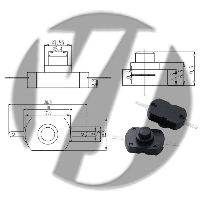 12x12 LED Flashlight Desk Lamp with Self-Locking Power Switch