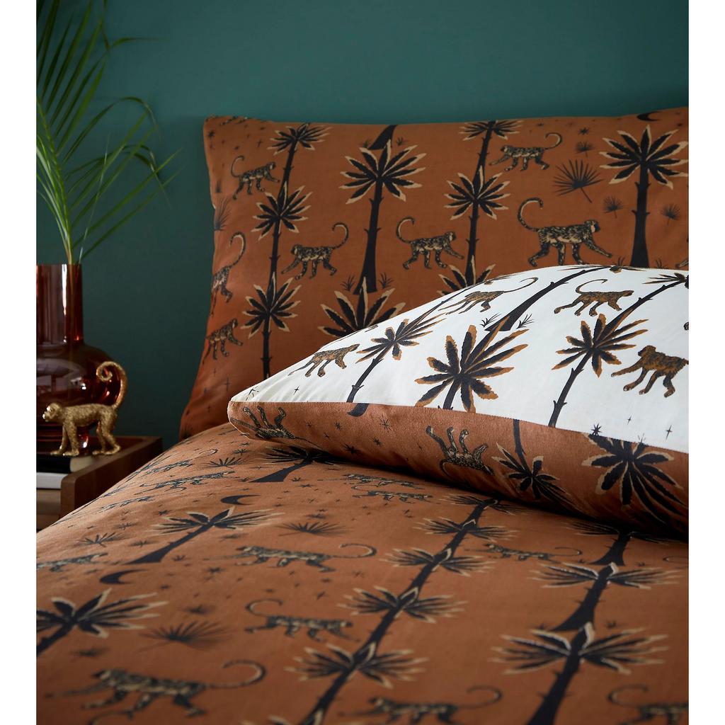 Furn Desert Exotic Reversible Monkey Duvet Cover Set