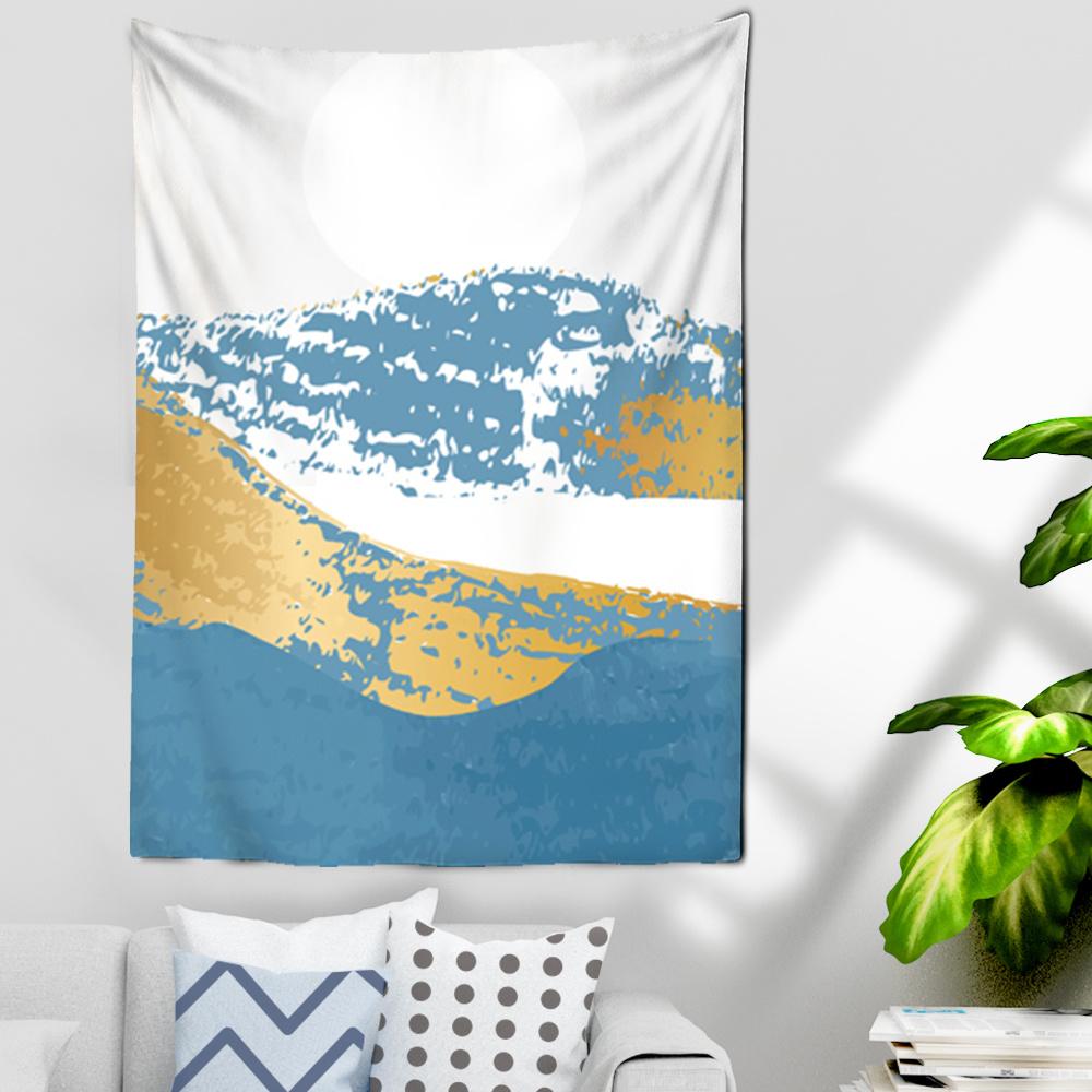 

Закат Горы Иллюстрация Гобелен Настенный Пляжное Полотенце Коврик Для Пикника Матрас Спальня Эстетический Декор Домашний Декор 100X75CM