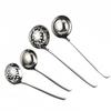 304 Stainless Steel Hammered Texture Soup Ladle - Long Handle for Hotel or Home Use