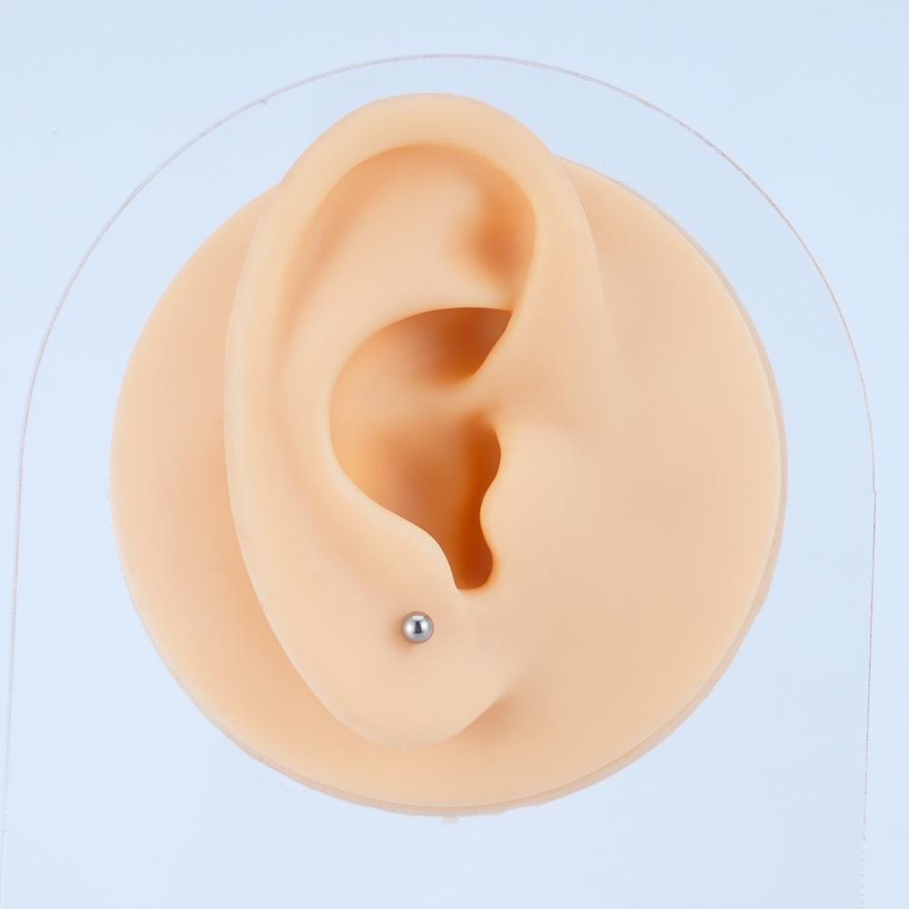 10pcs/lot Right Grand ASTM F136 Titanium Internal Threaded Labret Stud Body Piercing 3mm Ball Labret Monroe Lip Ring for Women