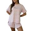 2026 European Summer Women's Casual Leopard Print Top & Shorts Set