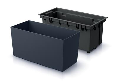 Urbi DUC400 Elongated Flowerpot with Insert | Anthracite