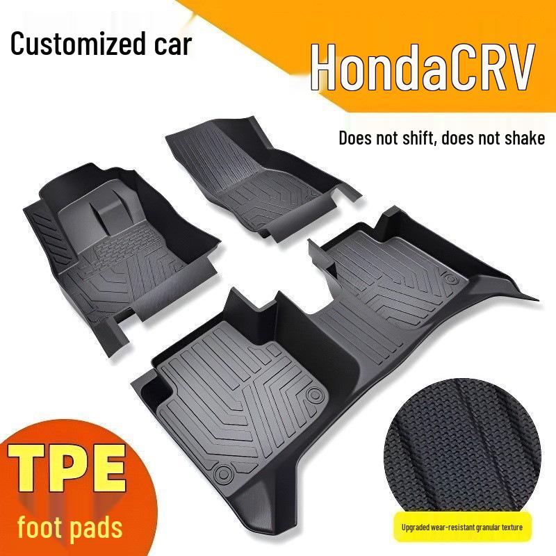 Honda CRV TPE Floor Mats for 2007-2025 Models - Eco-Friendly, Waterproof, Double-Layer Design
